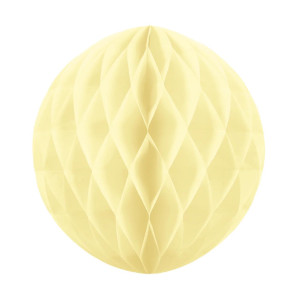 Honeycomb bibułowy, kremowy, 20 cm