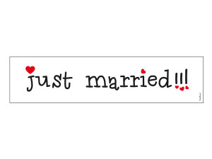 Tablica rejestracyjna Just Married!!!