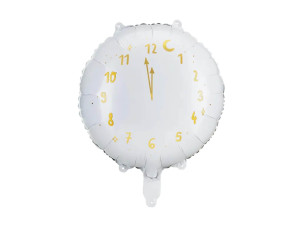Balon Zegar biały, 45cm
