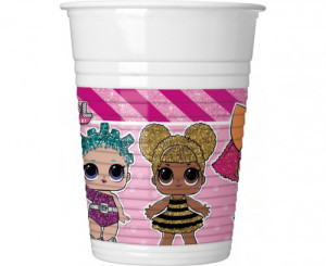 Kubeczek plastikowy urodziny L.O.L . 8 szt.