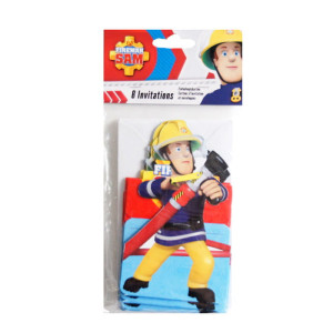 ZAPROSZENIA Z KOPERTĄ STRAŻAK SAM - 8 SZT.