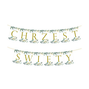 Baner Chrzest Święty Listki