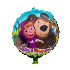 Balon Foliowy Okrągły Masza Niedźwiedź
