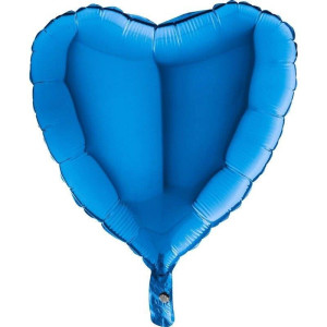 Balon Foliowy Serce Niebieskie 45 cm