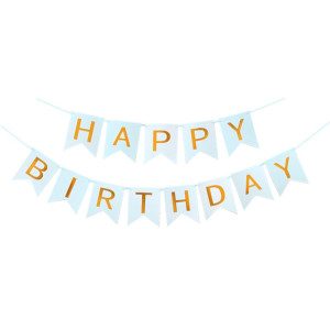 Baner Girlanda Urodzinowa Happy Birthday niebieska 3m