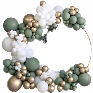 GIRLANDA BALONOWA zielona eukaliptus 152 elementy