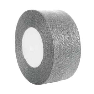 Wstążka Brokatowa 38mm Srebro