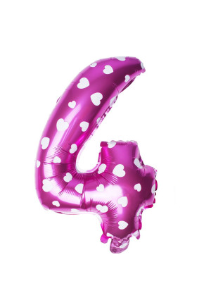 Balon różowy ,,4" 32"