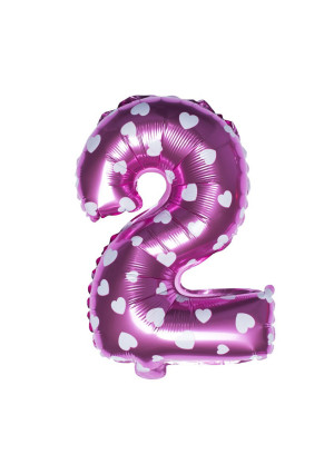 Balon różowy ,,2" 32"
