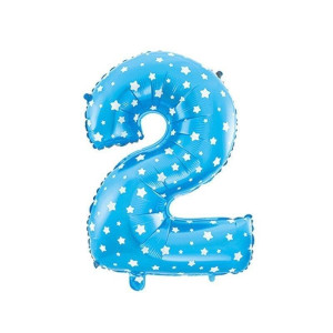 Balon niebieski ,,2" 32"