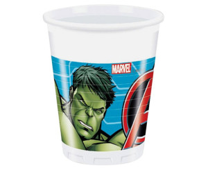 Kubeczki plastikowe urodzinowe Avengers 200ml 8szt. 8