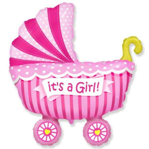 Balon wózek ,,It's a Girl"
