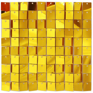 Panel dekoracyjny CEKINOWY złoty 30 x 30 cm