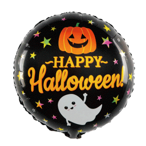 Balon foliowy Happy Halloween dynia duszek, 45cm