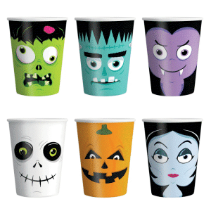 Kubki Halloween Monsters 9cm 6szt.