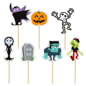 Toppery na tort Halloween Monsters 7szt.