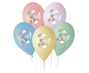 Balony Mam już 1 Roczek, Kangurek, 33 cm, 5 szt.