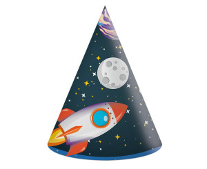 Czapeczki papierowe Rocket Space, 6 szt.