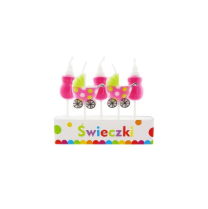 Świeczki Pikery "Pink Baby" 5 szt.