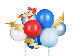 Balonowy topper na tort Samolot, mix, 29 cm
