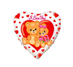 Balon foliowy Misiowa Parka I love you