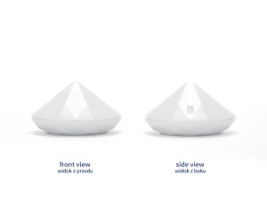 Stojak na wizytówki - biały