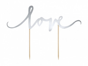 Topper LOVE - srebrny
