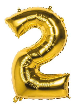 Balon złoty ,,2" 32"