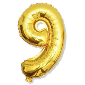 Balon złoty ,,9" 32"