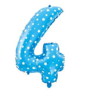 Balon niebieski ,,4" 32"