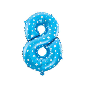 Balon niebieski ,,8" 32"