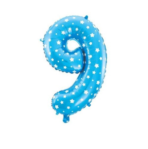 Balon niebieski ,,9" 32"