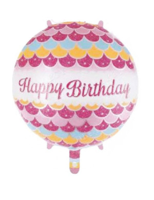 Balon Happy Birthday Różowy