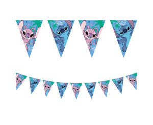 Baner papierowy flagi, Stitch & Angel Disney, 230cm, 1 szt.