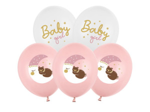 Balony 30 cm, Baby girl 6szt.
