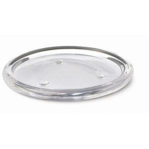 Świecznik szklany okrągły 110 mm, przeźroczysty