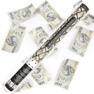 Tuba z banknotami 200PLN, 60cm