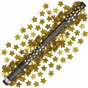 Tuba z gwiazdkami, złoty, 80cm