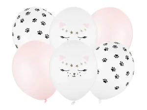 Balony 30cm, Kotek 6 szt.