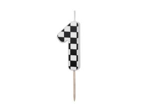 Świeczka urodzinowa Cyferka Szachownica 1, 5.5 cm