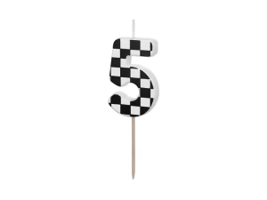 Świeczka urodzinowa Cyferka Szachownica 5, 5.5 cm