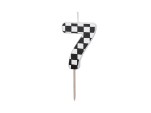 Świeczka urodzinowa Cyferka Szachownica 7, 5.5 cm
