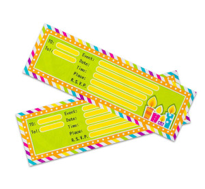 Zestaw 10 zaproszeń "Urodzinowe świeczki"