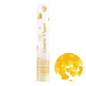 Konfetti serca metaliczne złote 30cm