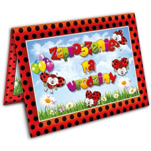 Zaproszenia " Biedronka", 10 szt