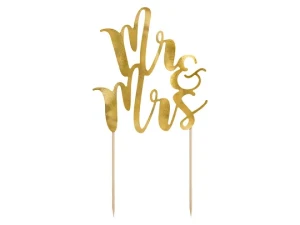 Topper na tort weselny Mr&Mrs 25,5 cm