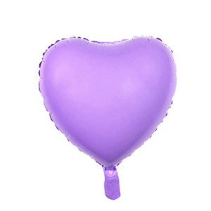 Balon Serce fioletowe MATOWE 45cm