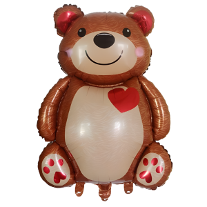 Balon Foliowy MIŚ z sercem 91x66cm