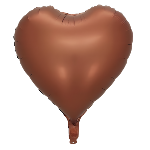 Balon SERCE brązowe MATOWE 45cm