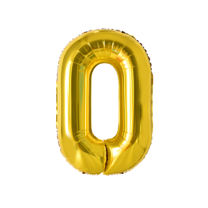 Balon złoty ,,0" 32"